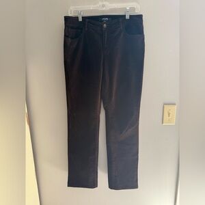 Chaps Brown Corduroy Pants Womens SZ 6P Straight Leg Pockets Casual Fall